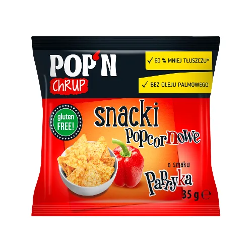 Snacki Popcornowe Pop'Nchrup z Papryką 35g