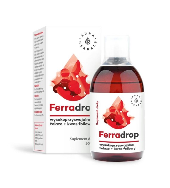 Ferradrop - żelazo + kwas foliowy - płyn 500ml