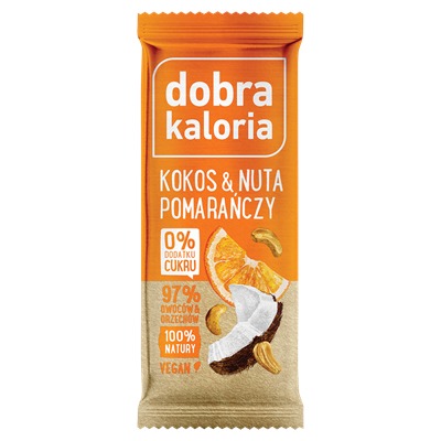 Baton Owocowy Kokos z Nutą Pomarańczy 35g