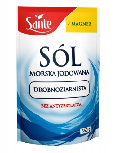 Sól Morska Jodowana Drobnoziarnista bez Antyzbrylacza 350g