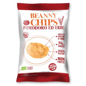 Chipsy (Chrupki) z Soczewicy i Ziemniaków o Smaku Pomidorowo - Ziołowym Błonnikowe Bezglutenowe BIO 40g