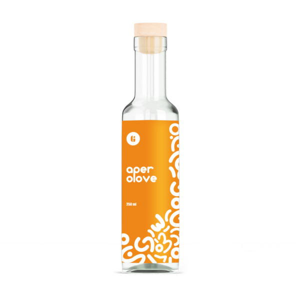 Sucha Nalewka Aperolove 250ml to autorska mieszanka składników do przygotowania nalewki w domu w szklanej butelce