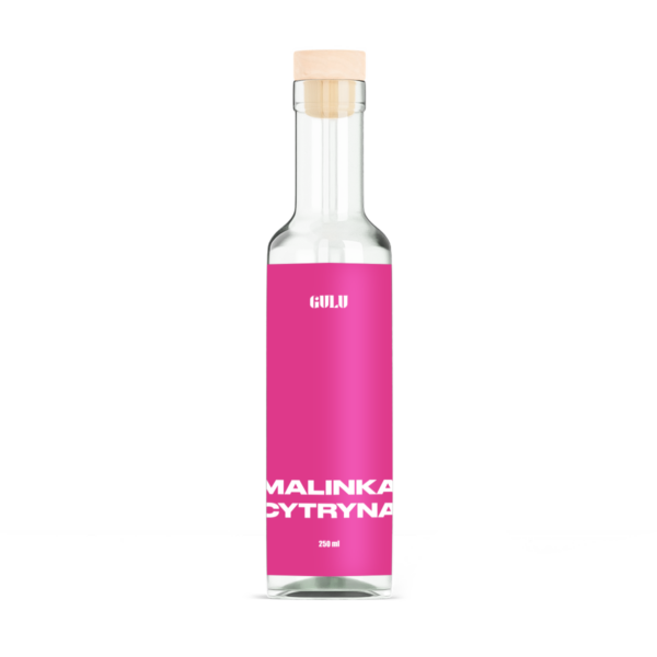 Sucha Nalewka Malinka Cytryna 250ml to autorska mieszanka składników do przygotowania nalewki w domu w szklanej butelce