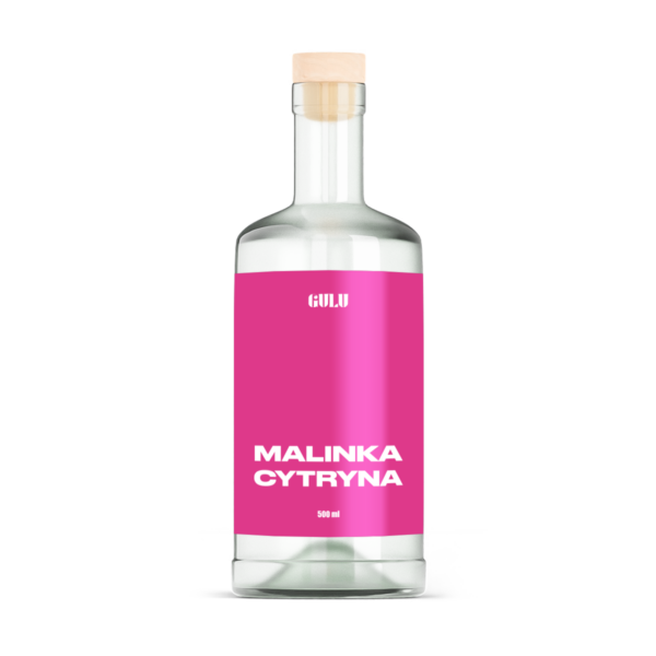 Sucha Nalewka Malinka Cytryna 500ml to autorska mieszanka składników do przygotowania nalewki w domu w szklanej butelce