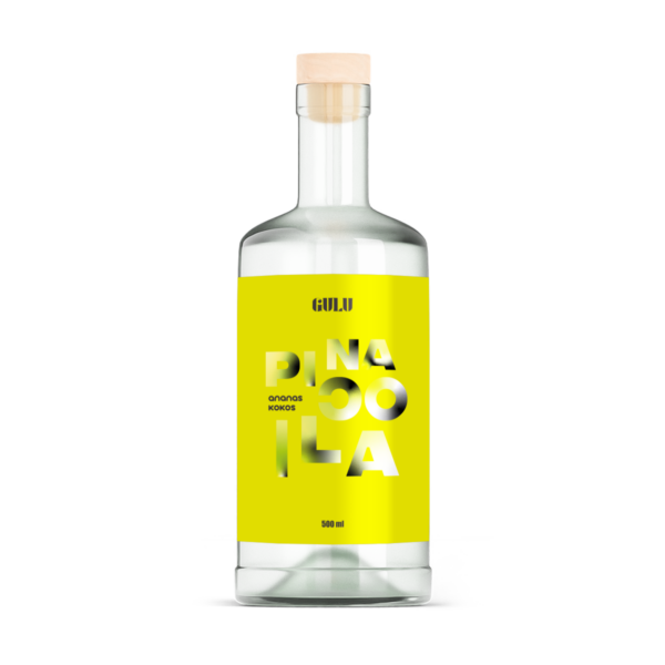 Sucha Nalewka Pinacoila 500ml to autorska mieszanka składników do przygotowania nalewki w domu w szklanej butelce